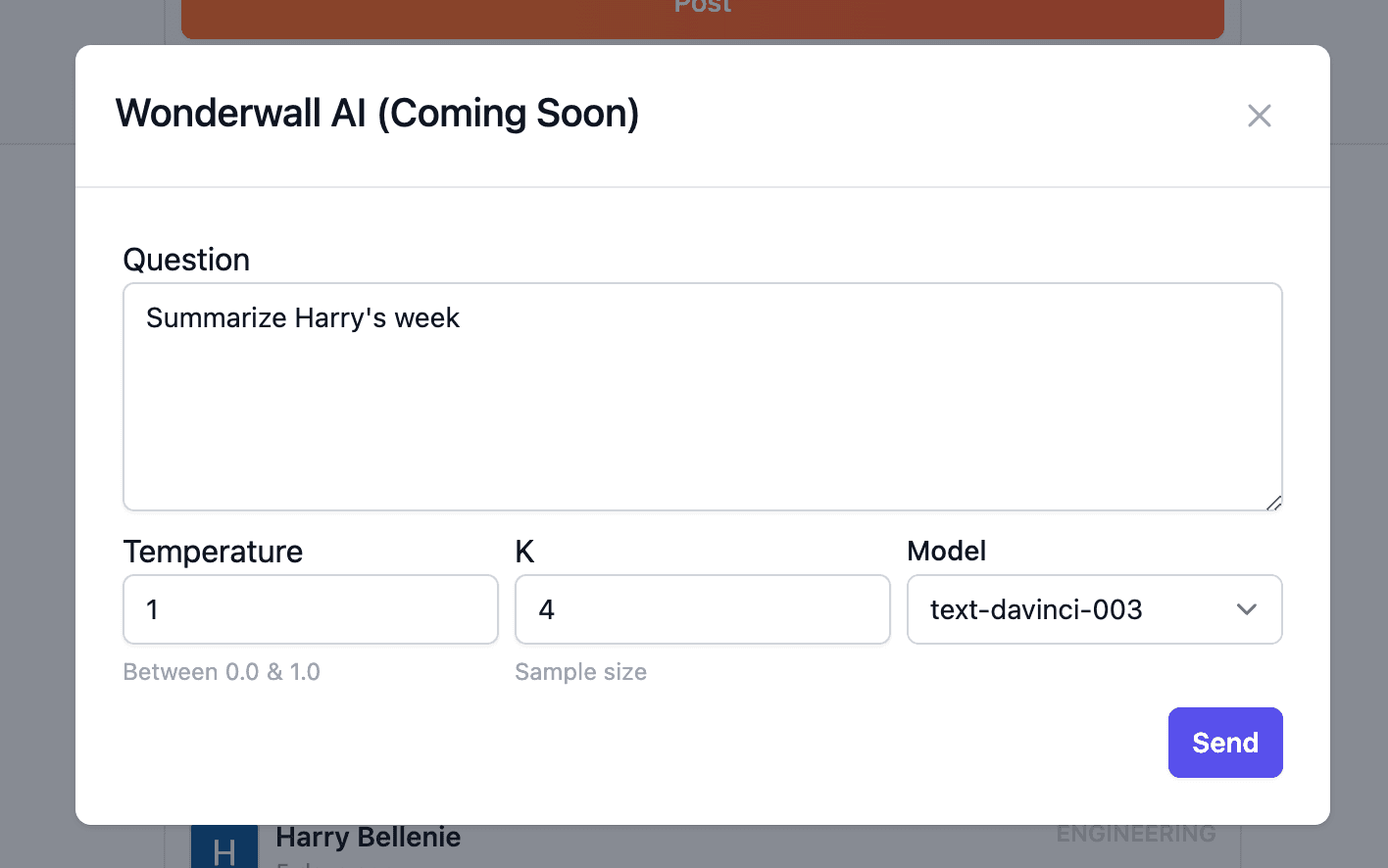 UI for openAI prototype