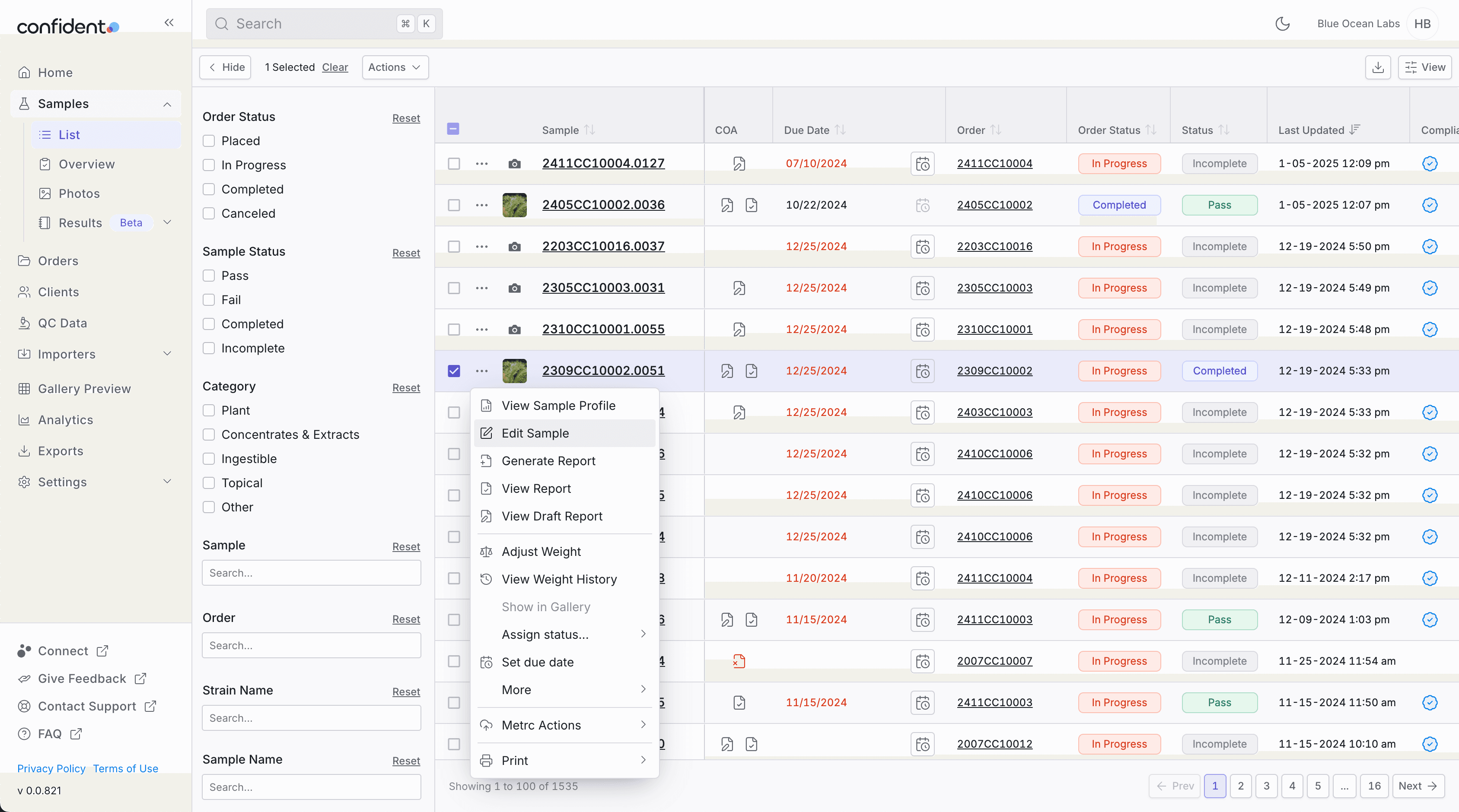 New client page desktop view